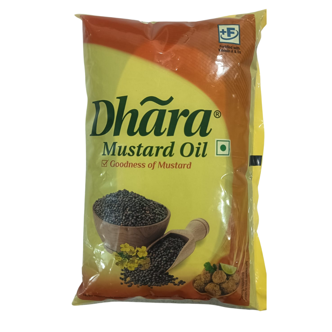 Dhara Mustard Oil – 1L Pouch